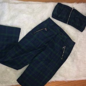 2 piece Plaid Geen outfit